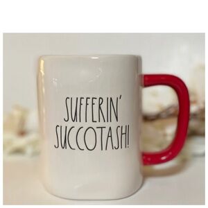 NEW Rae Dunn Sufferin’ Succotash! Coffee Mug Sylvester Looney Tunes Double Sided